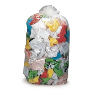 Sac poubelle transparent 50 litres par carton de 100 sacs Tri Plastiques