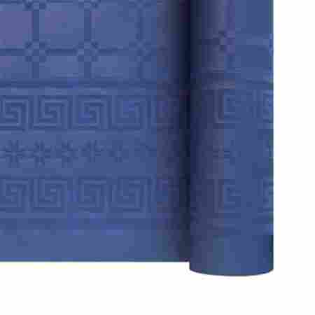rouleau nappe papier damassé bleu marine - 25 mètres
